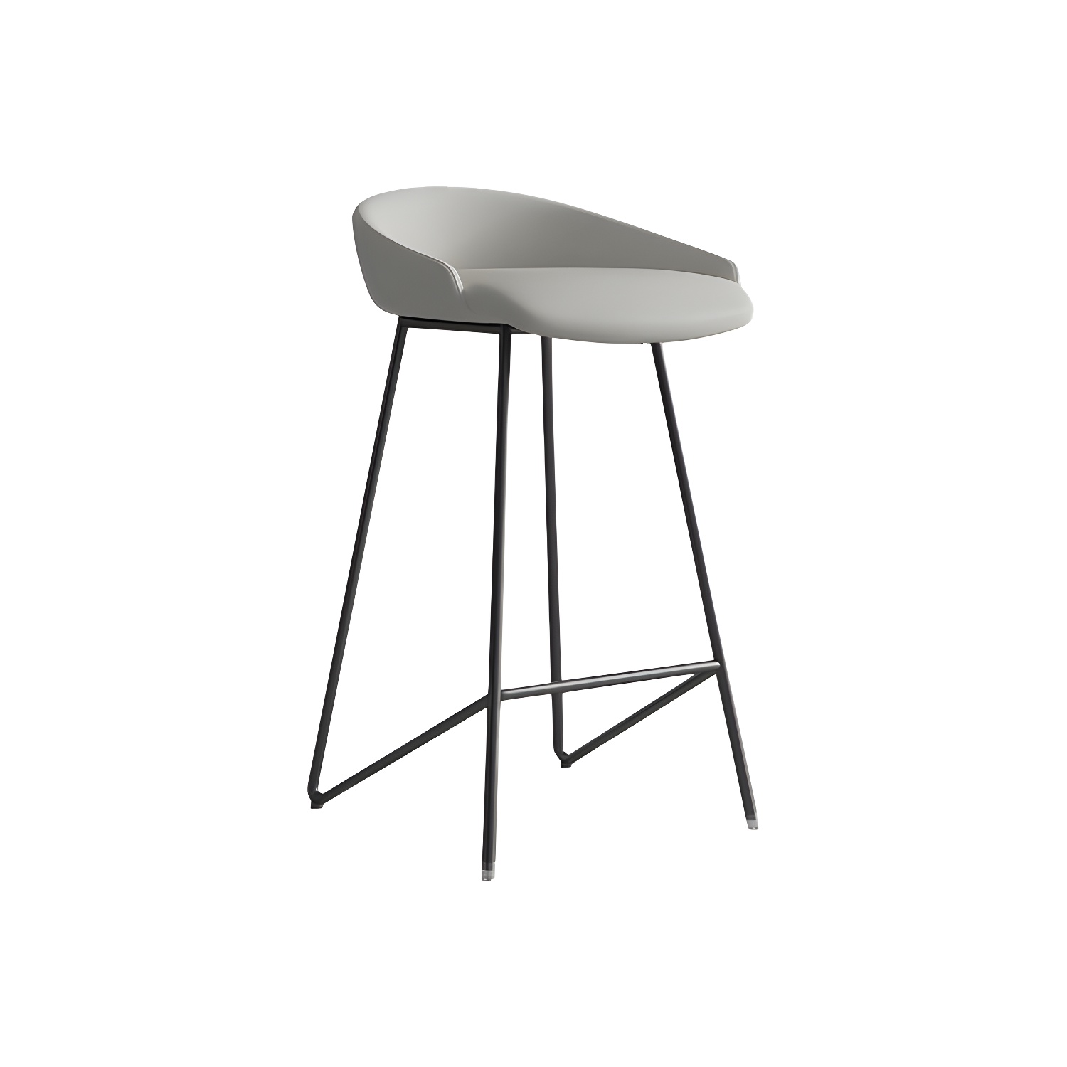 Industrial Leather Counter Height Bar Stools with Backs | homeyfad