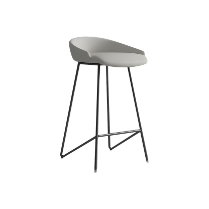 Industrial Leather Counter Height Bar Stools with Backs