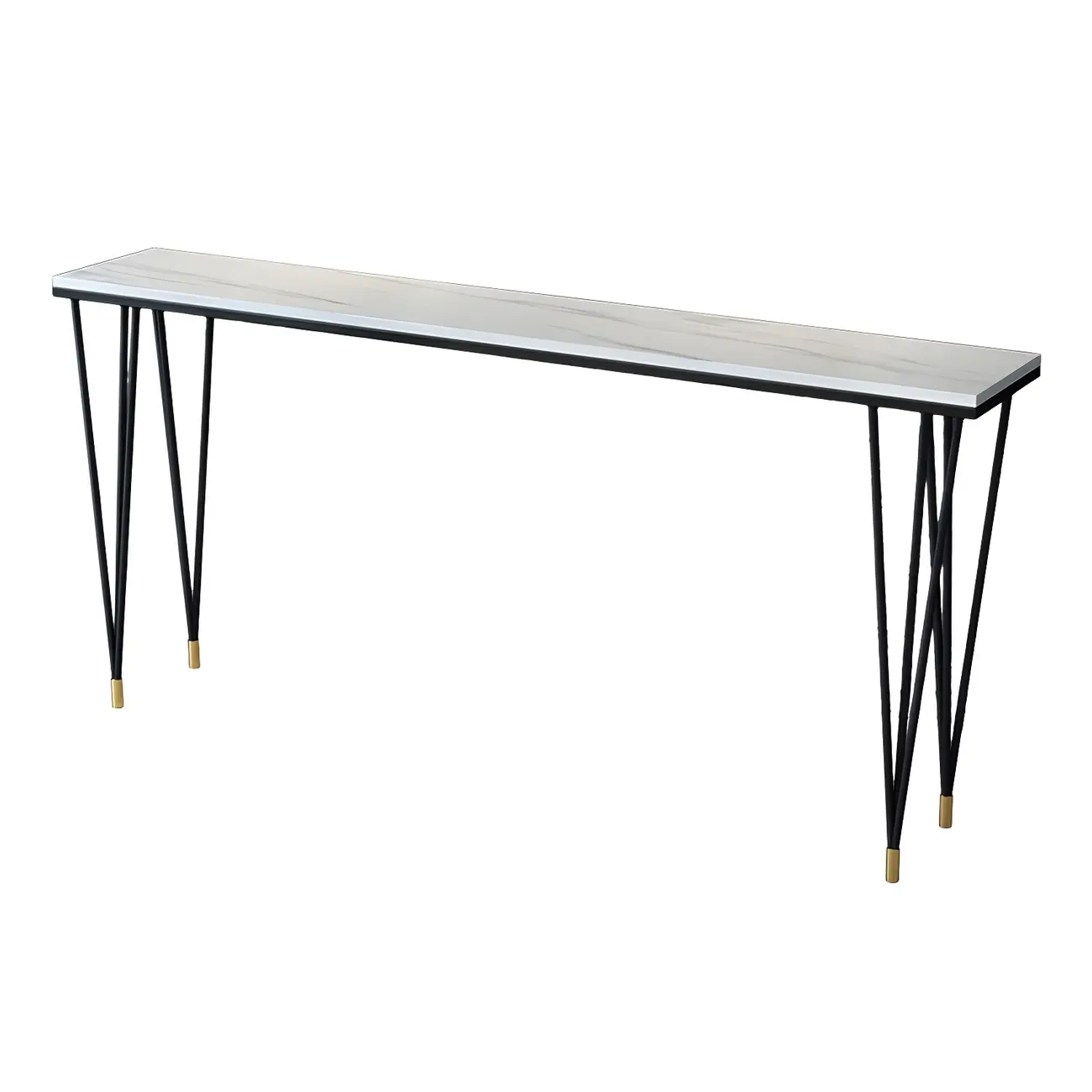 Sleek Black Faux Marble Top Bar Tables Image - 5 | homeyfad