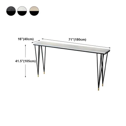 Sleek Black Faux Marble Top Bar Tables Image - 13