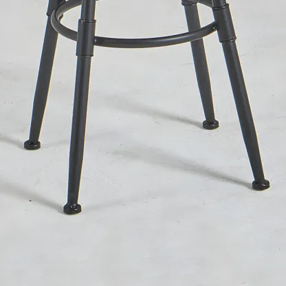 Industrial Metal Swivel Bar Stools with Back for Home Bar Image - 7