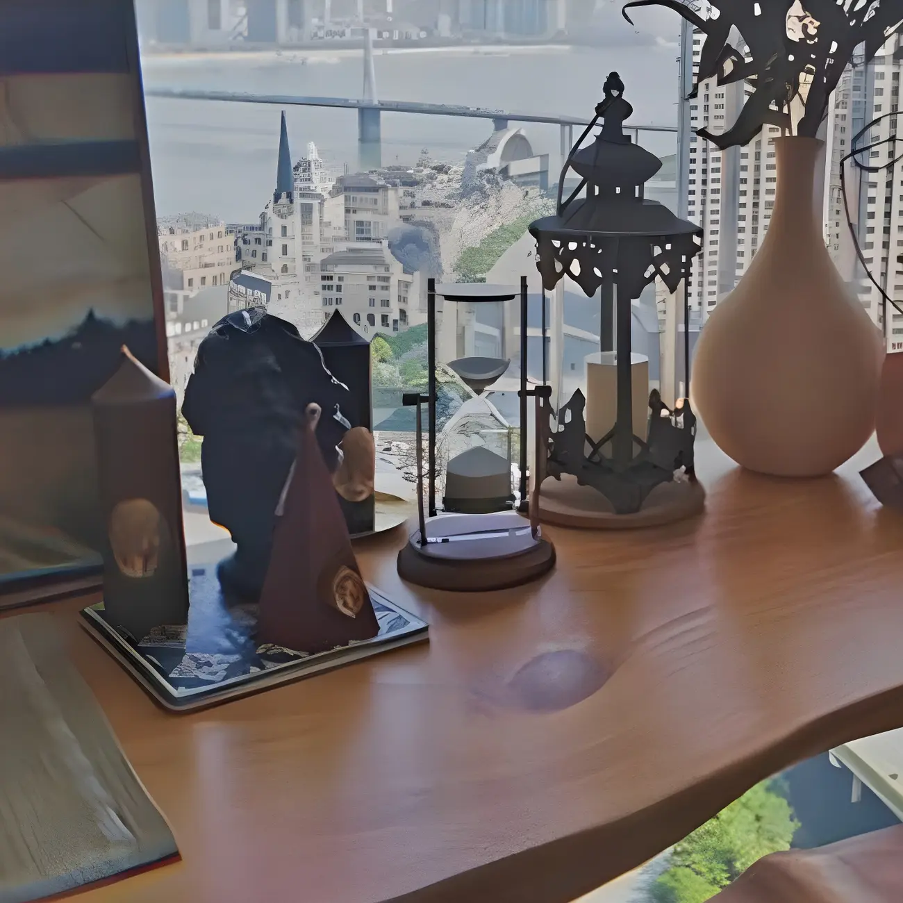 Modern Brown Wood Iron Sled Bar Table for Pub Image - 6 | homeyfad