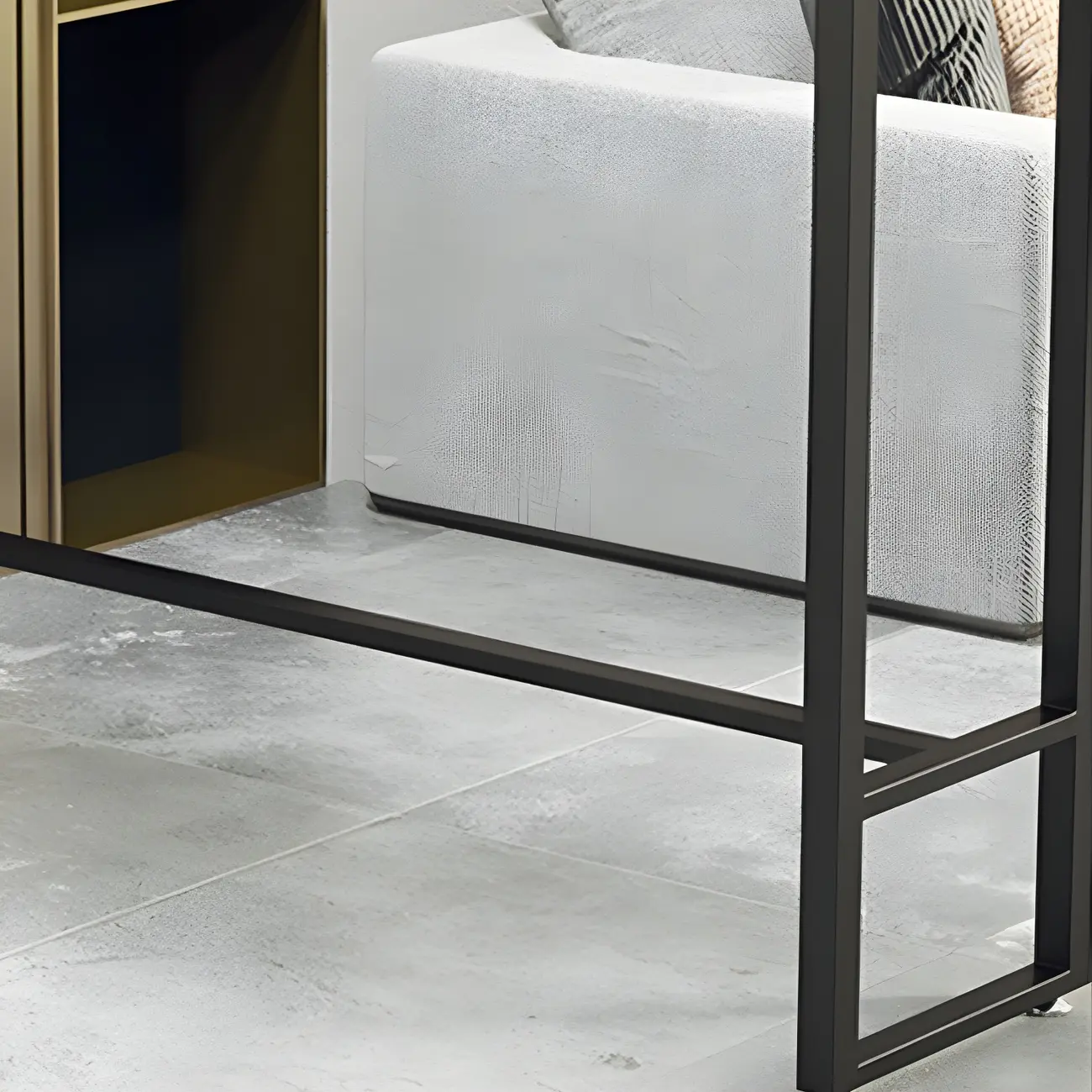 Modern Marble Counter Height Table with Trestle Design Image - 6 | homeyfad