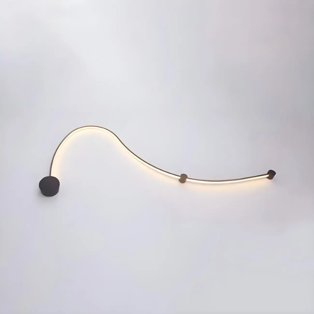 Unique Black Linear Flowing LED Wall Sconce for Living Room | homeyfad