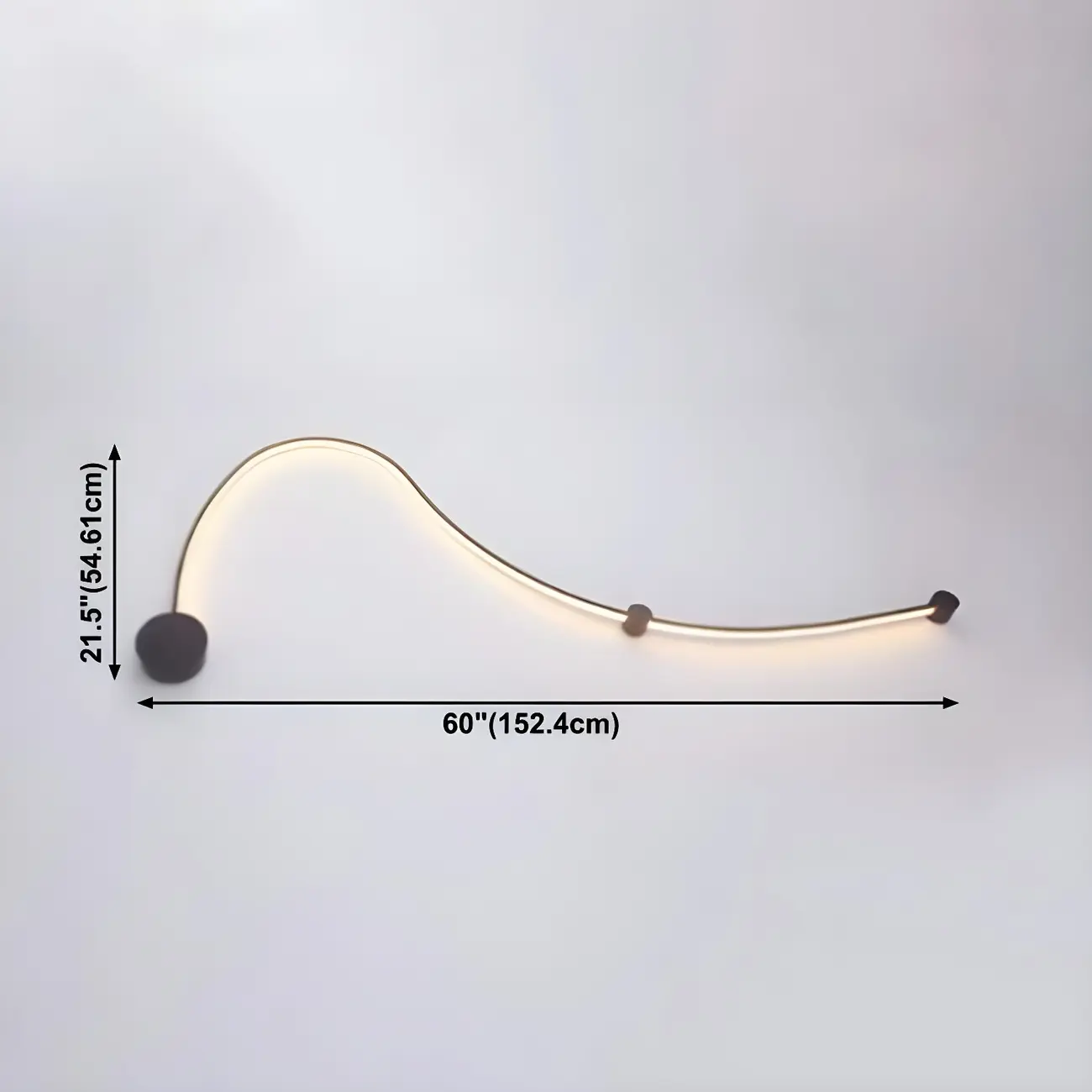 Unique Black Linear Flowing LED Wall Sconce for Living Room | homeyfad