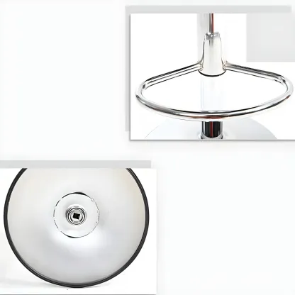 Adjustable Round Leather Swivel Bar Stools with Back Image - 15