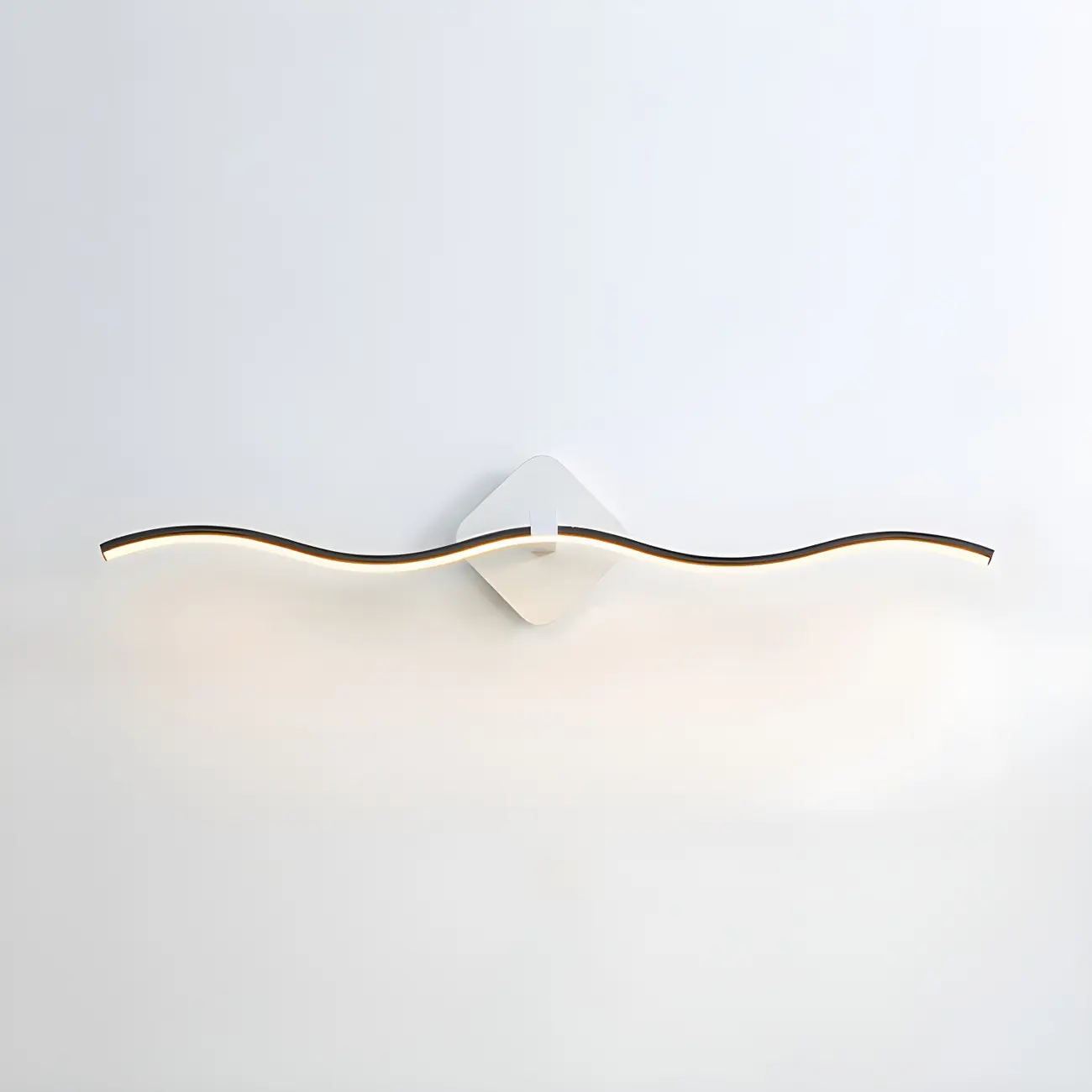 Modern Black Linear Arc LED Vanity Light for Bathroom | homeyfad