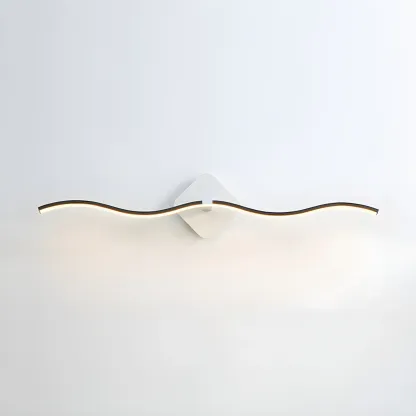 Modern Black Linear Arc LED Vanity Light for Bathroom