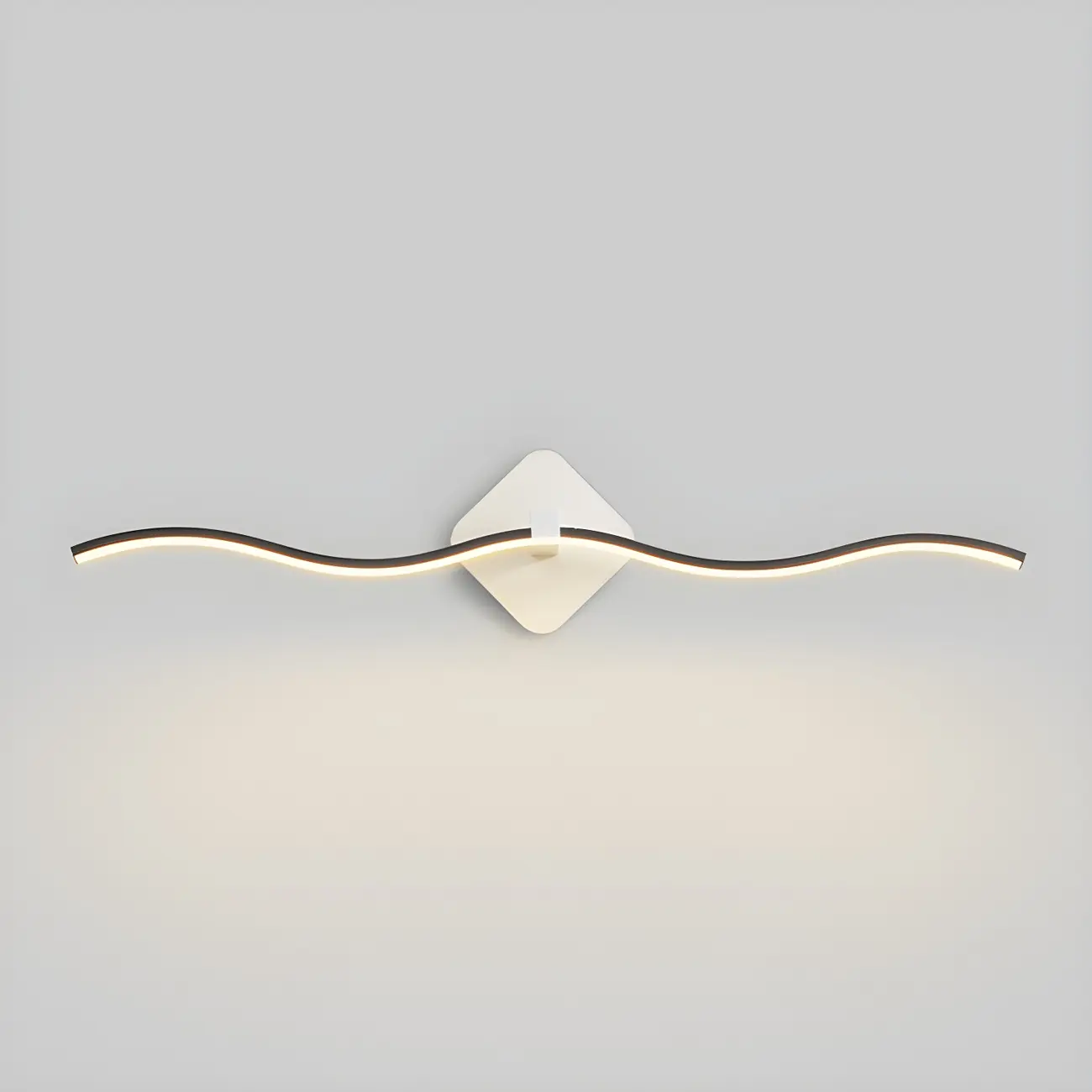 Modern Black Linear Arc LED Vanity Light for Bathroom | homeyfad