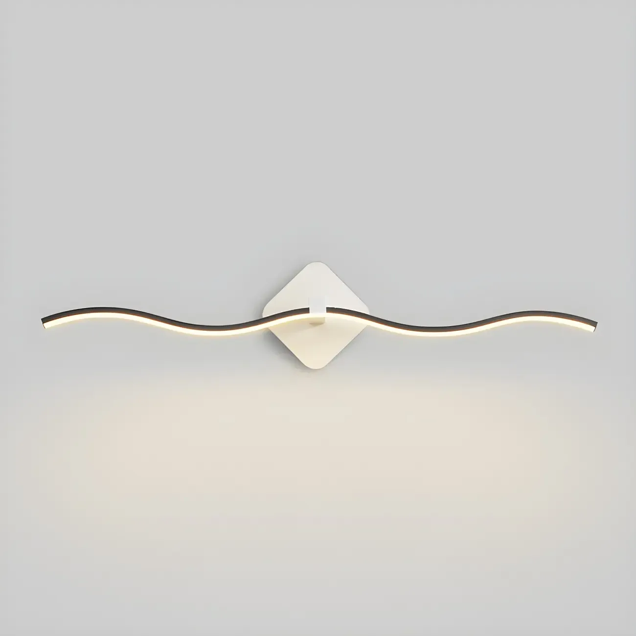 Modern Black Linear Arc LED Vanity Light for Bathroom