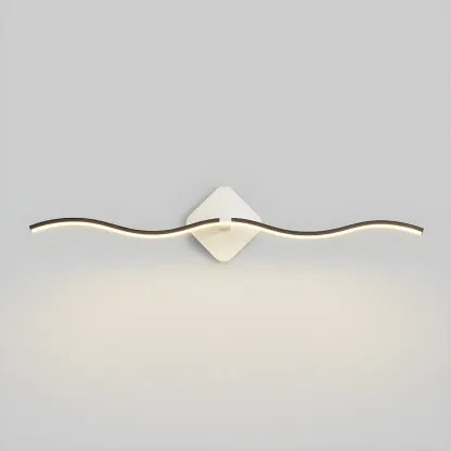 Modern Black Linear Arc LED Vanity Light for Bathroom