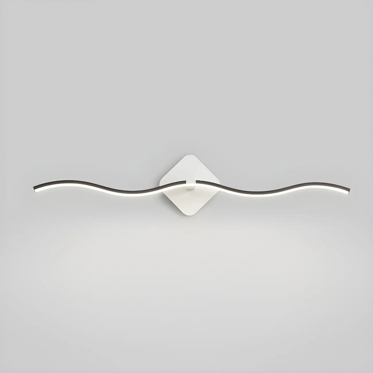 Modern Black Linear Arc LED Vanity Light for Bathroom | homeyfad