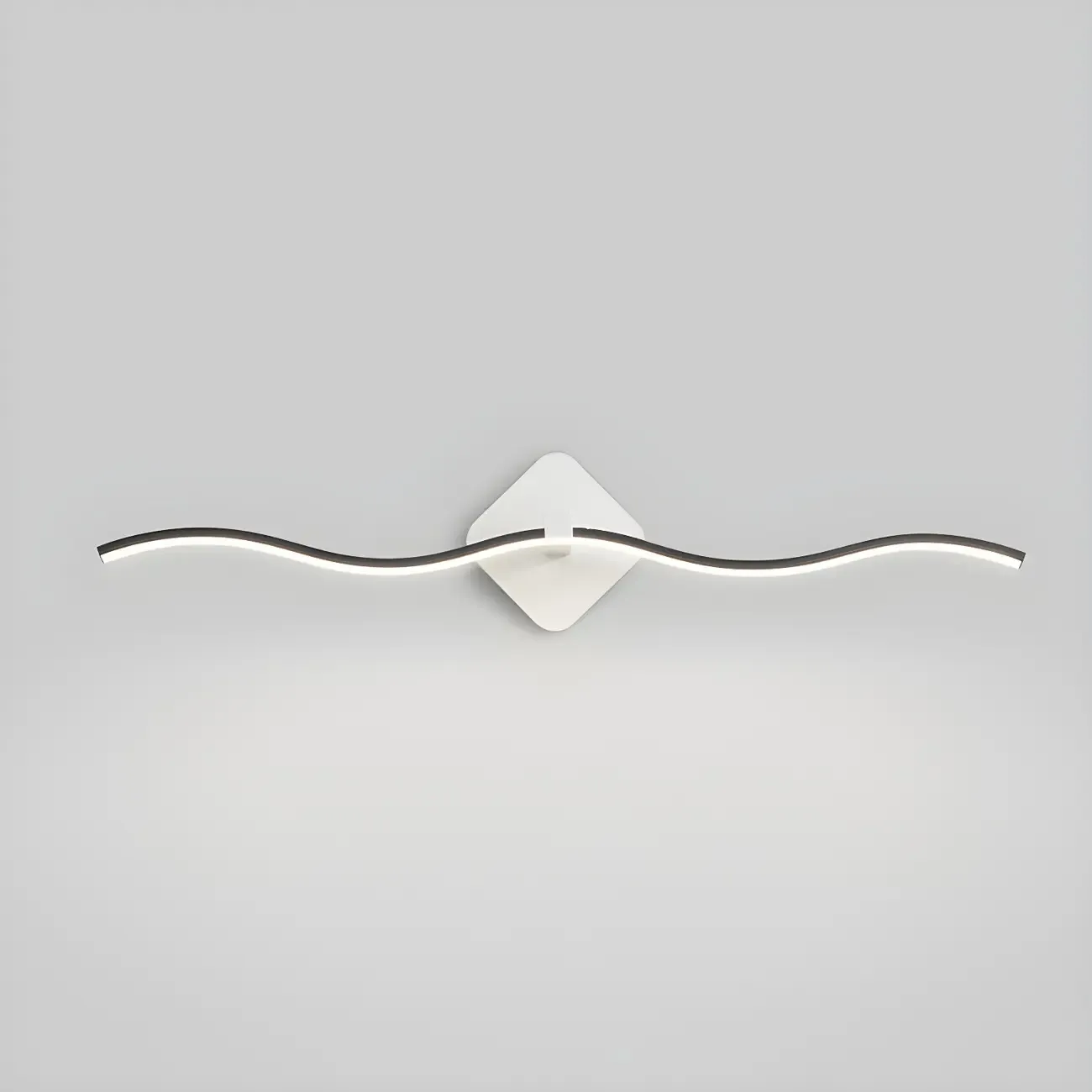 Modern Black Linear Arc LED Vanity Light for Bathroom