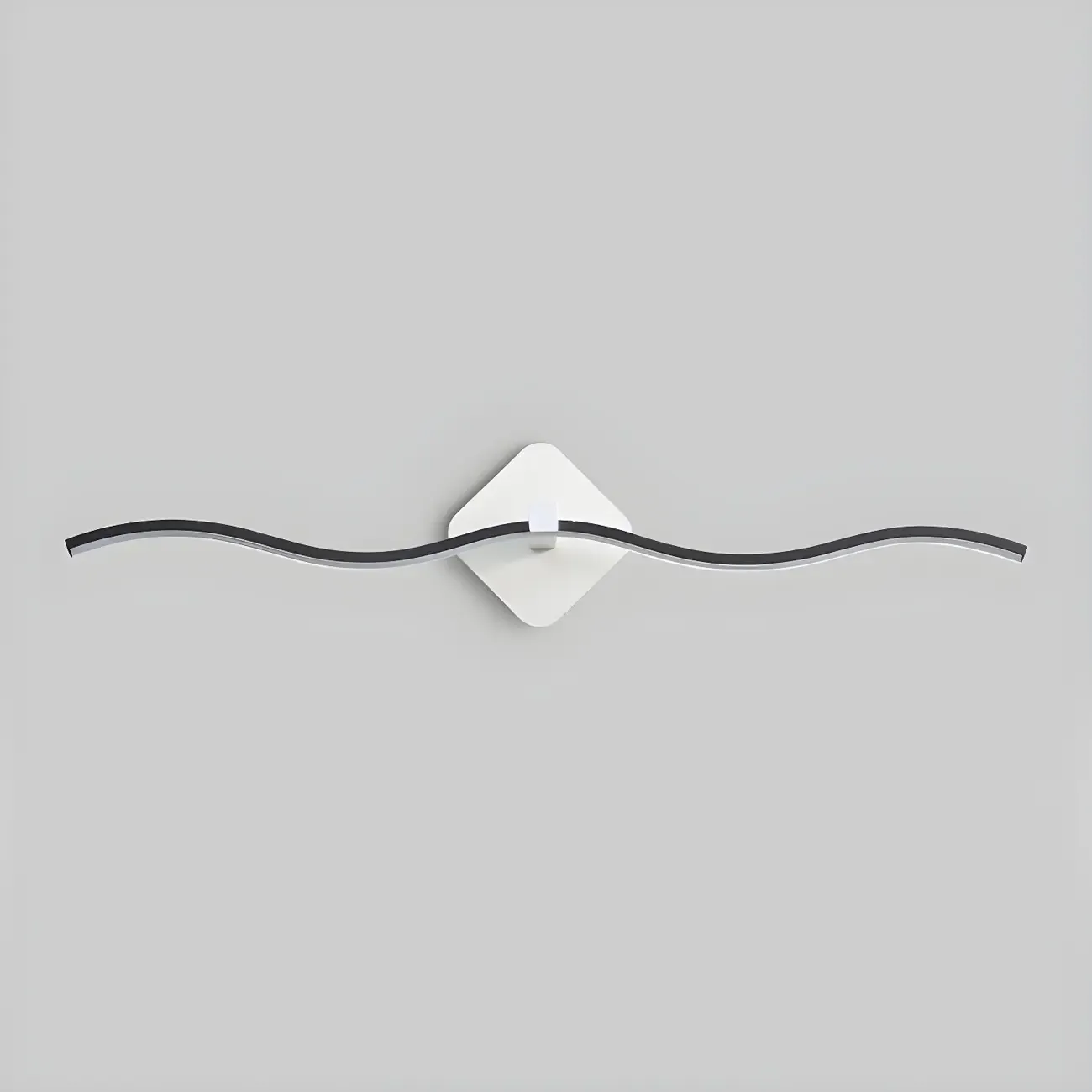 Modern Black Linear Arc LED Vanity Light for Bathroom