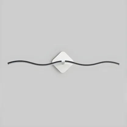 Modern Black Linear Arc LED Vanity Light for Bathroom