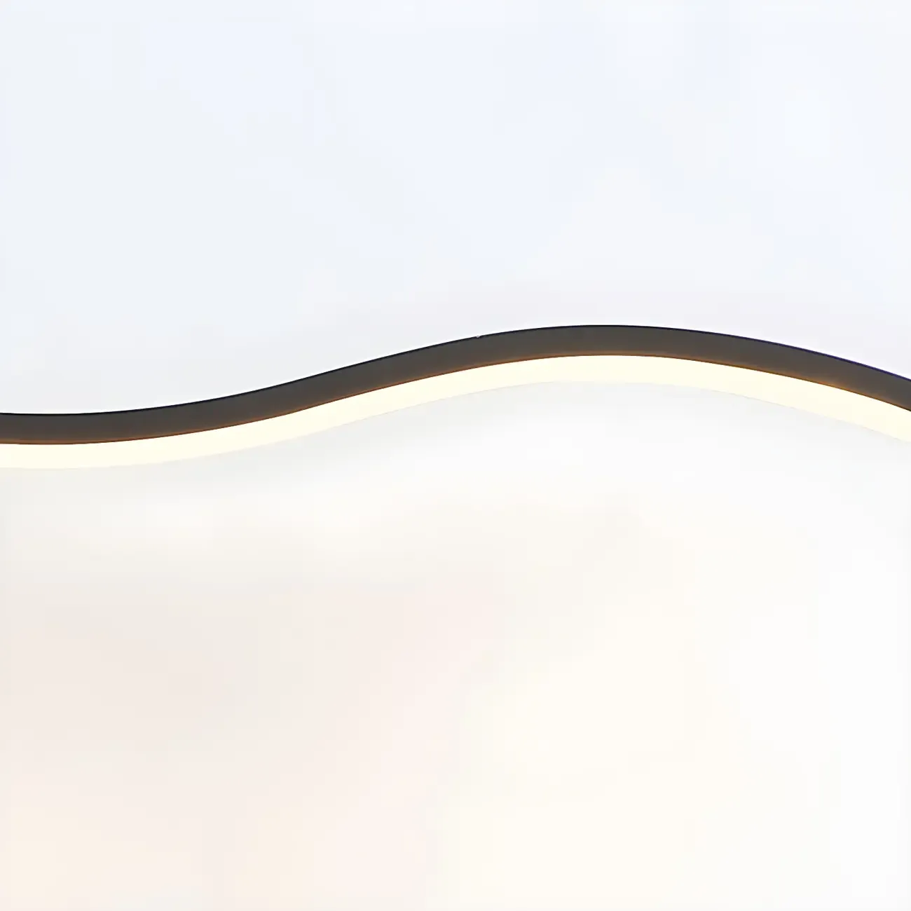 Modern Black Linear Arc LED Vanity Light for Bathroom