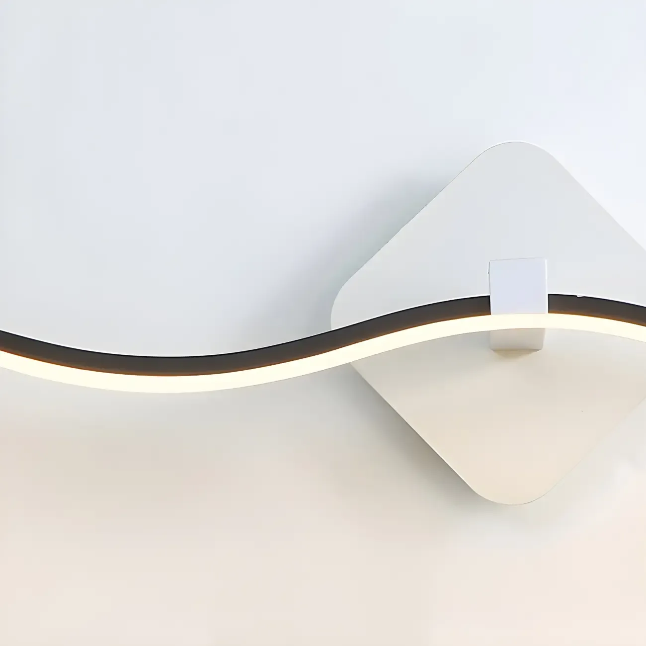 Modern Black Linear Arc LED Vanity Light for Bathroom