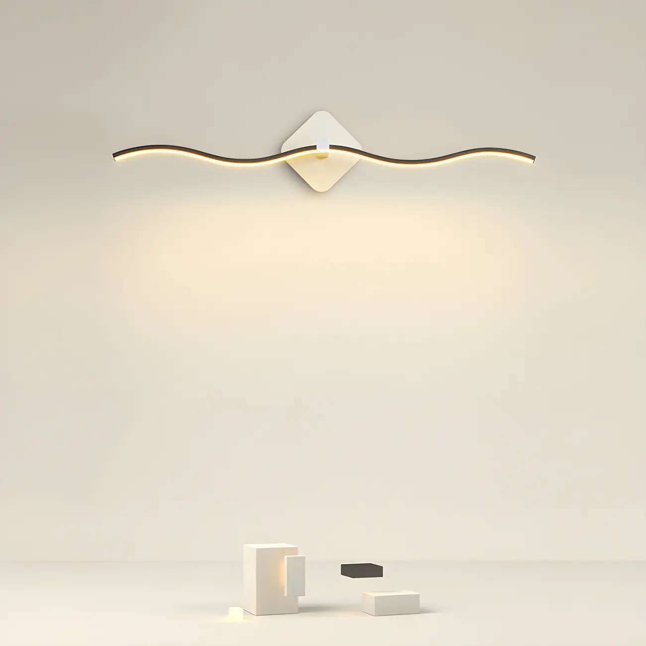 Modern Black Linear Arc LED Vanity Light for Bathroom | homeyfad