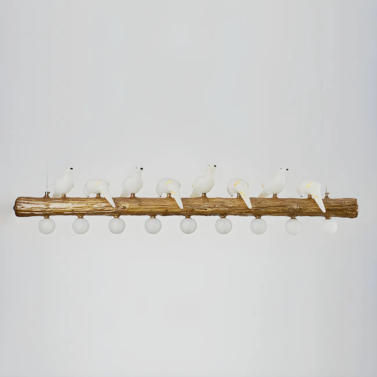 Rustic Wood LED Bird Island Chandelier Image - 17 | homeyfad