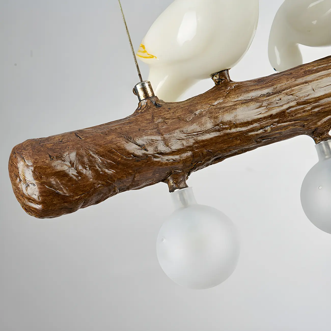 Rustic Wood LED Bird Island Chandelier Image - 19 | homeyfad