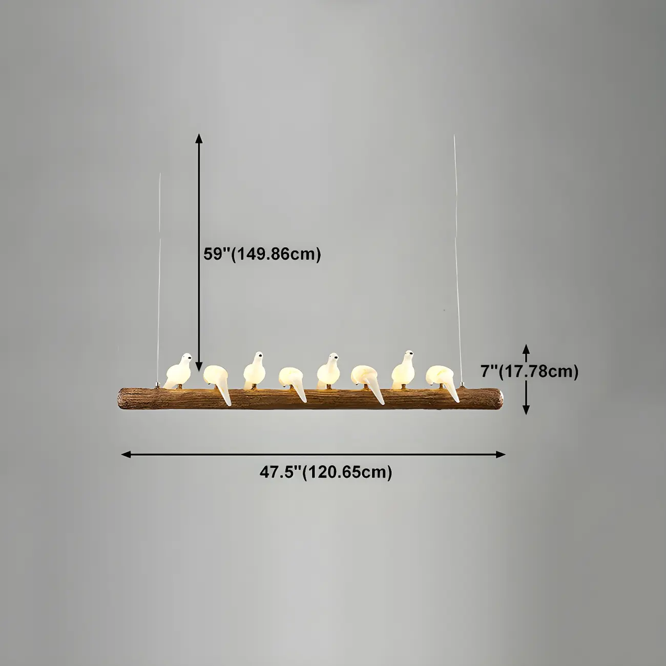 Rustic Wood LED Bird Island Chandelier Image - 25 | homeyfad