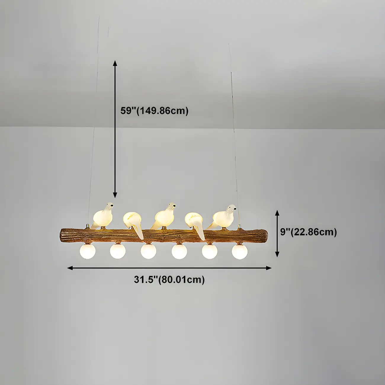 Rustic Wood LED Bird Island Chandelier Image - 26 | homeyfad