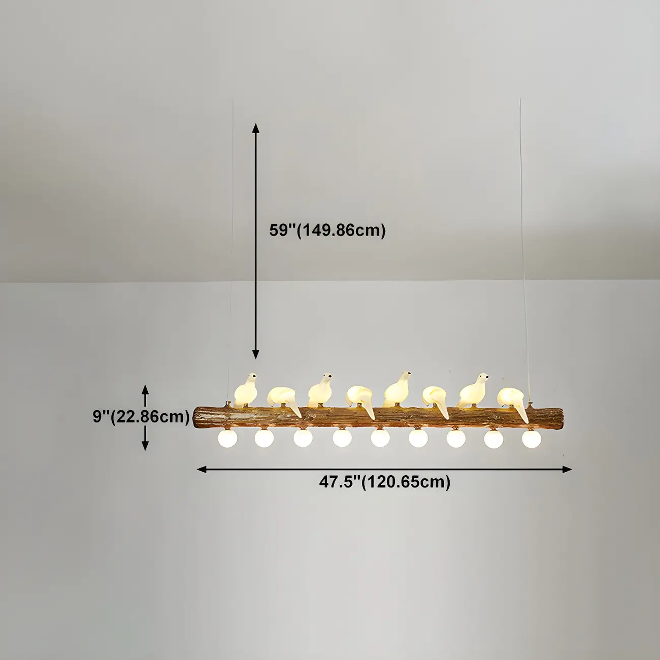 Rustic Wood LED Bird Island Chandelier Image - 27 | homeyfad