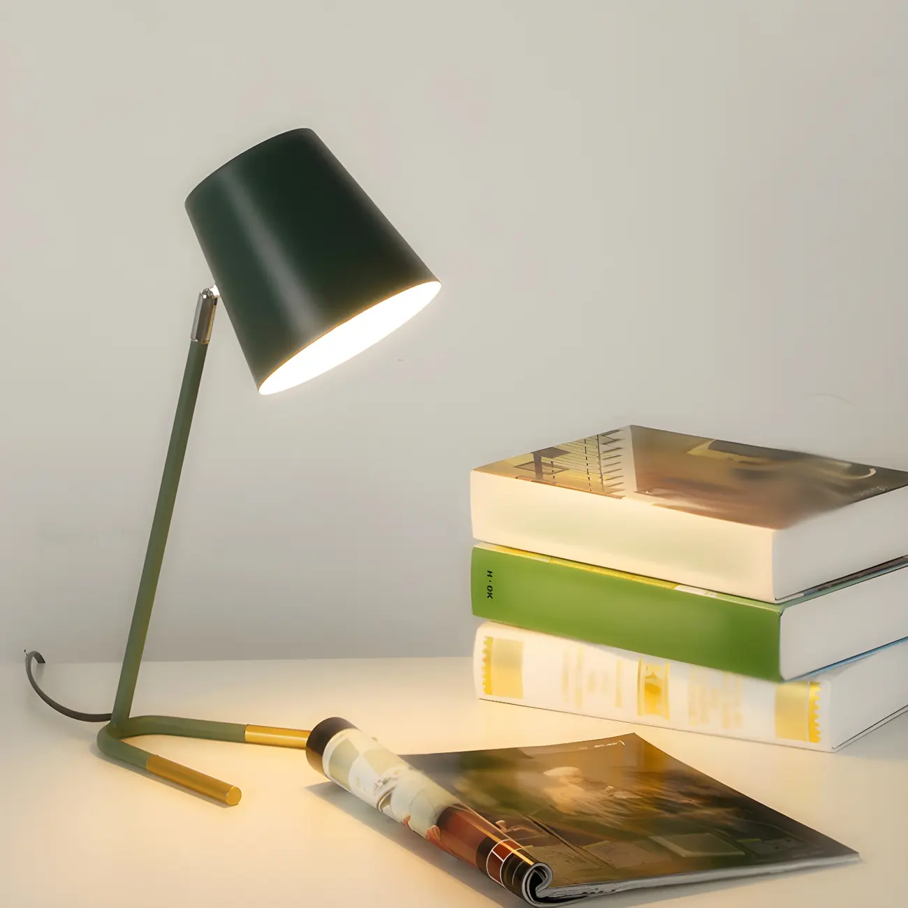 Yellow Metal Kids Lamp Adjustable LED for Study Room Image - 2 | homeyfad