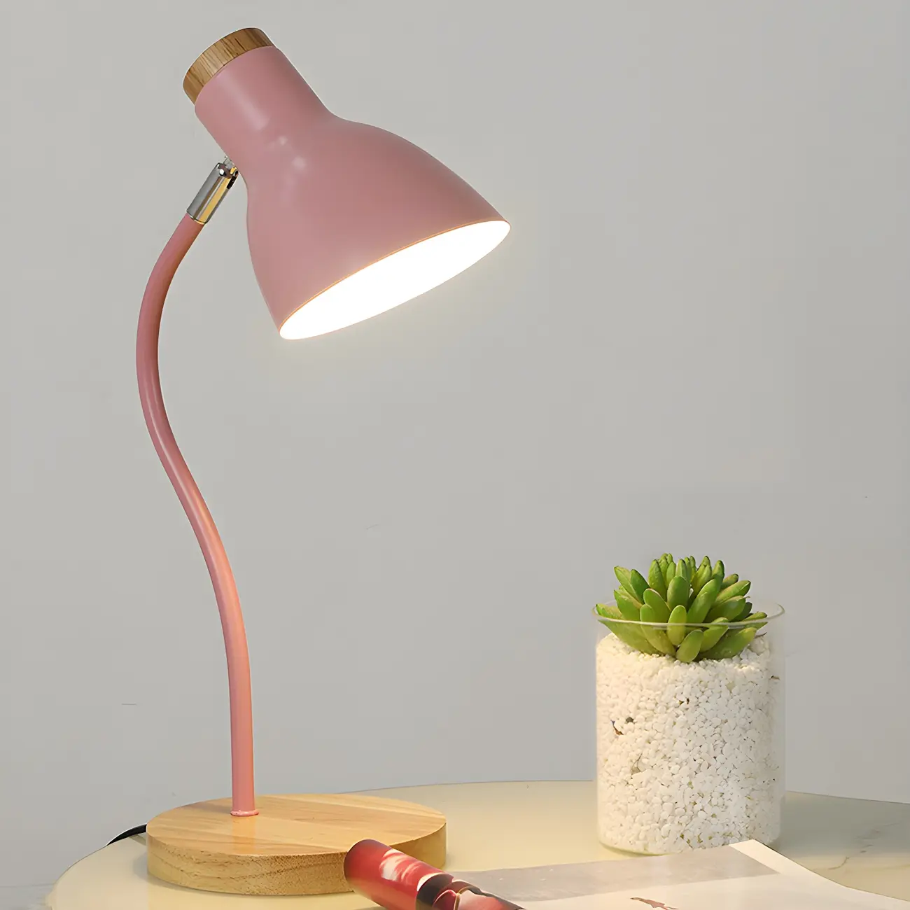 Bell Shade Curved Metal Kids Lamp for Study Desk Image - 1 | homeyfad