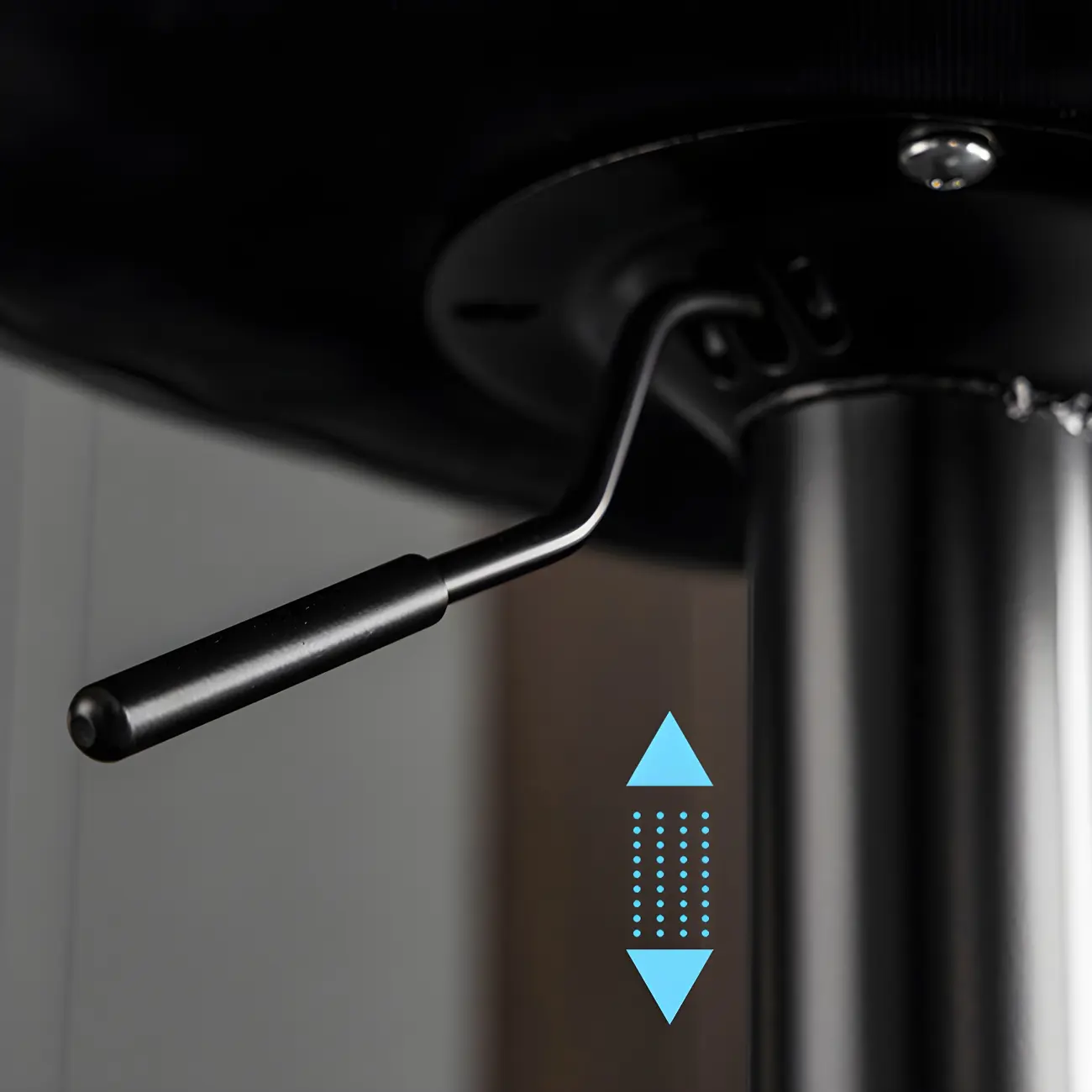 Modern Adjustable Leather Swivel Bar Stools Set of 2 Image - 10 | homeyfad