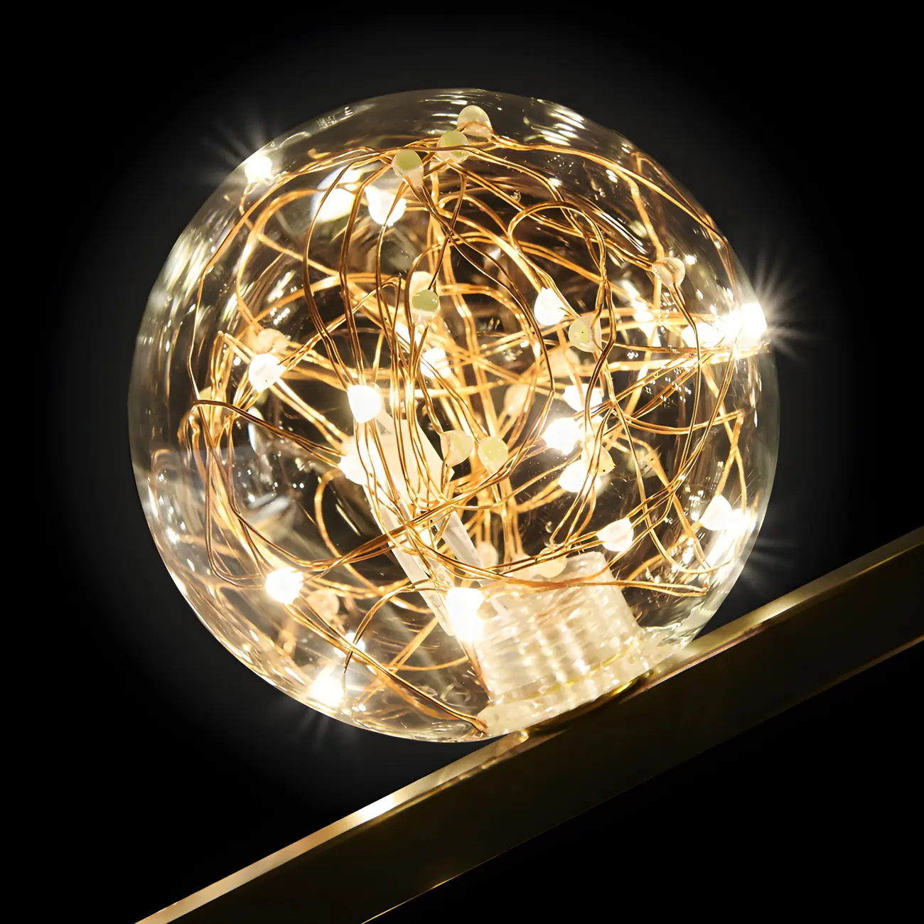 Dining Area Modern Glass 8-Light Globe Chandelier Image - 6 | homeyfad