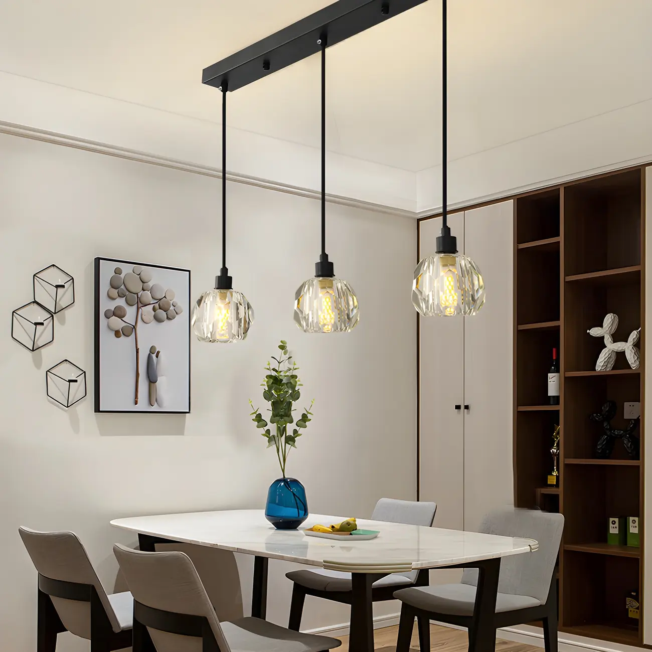 Modern Crystal Globe Island Pendant Lights for Kitchen Image - 4 | homeyfad