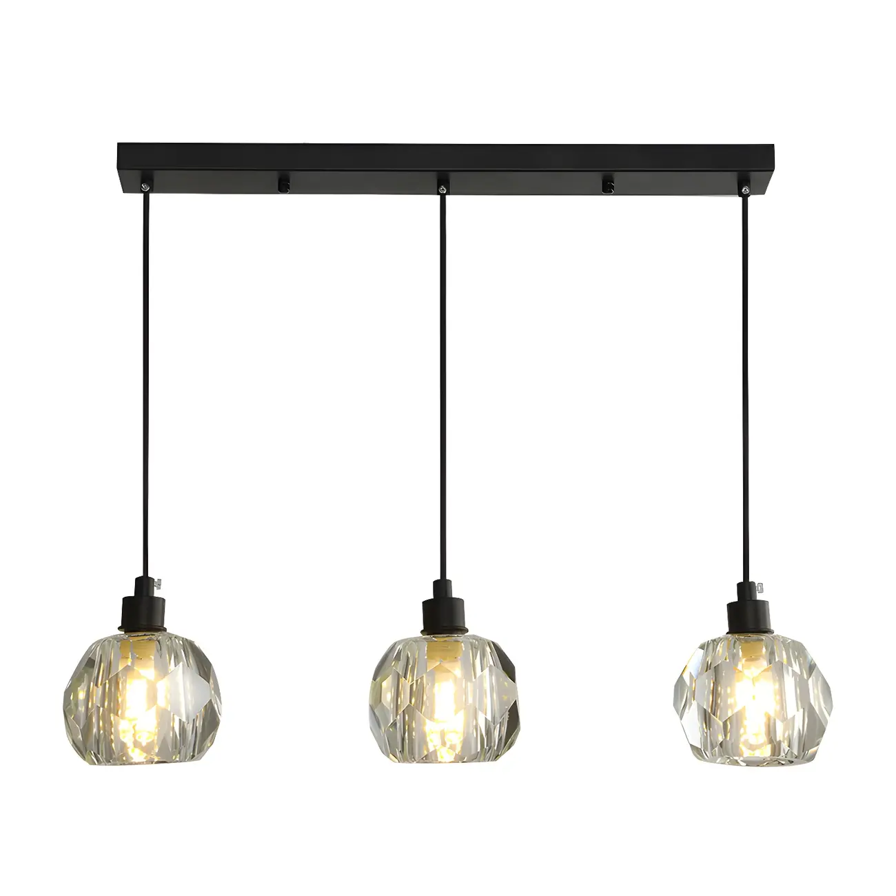 Modern Crystal Globe Island Pendant Lights for Kitchen Image - 7 | homeyfad