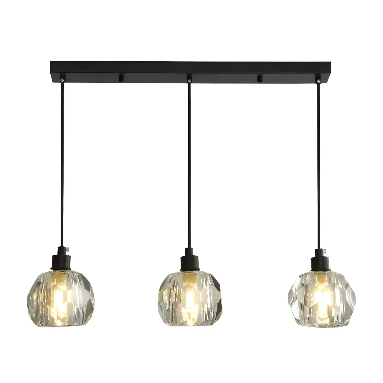 Modern Crystal Globe Island Pendant Lights for Kitchen Image - 7