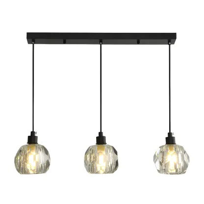 Modern Crystal Globe Island Pendant Lights for Kitchen Image - 7