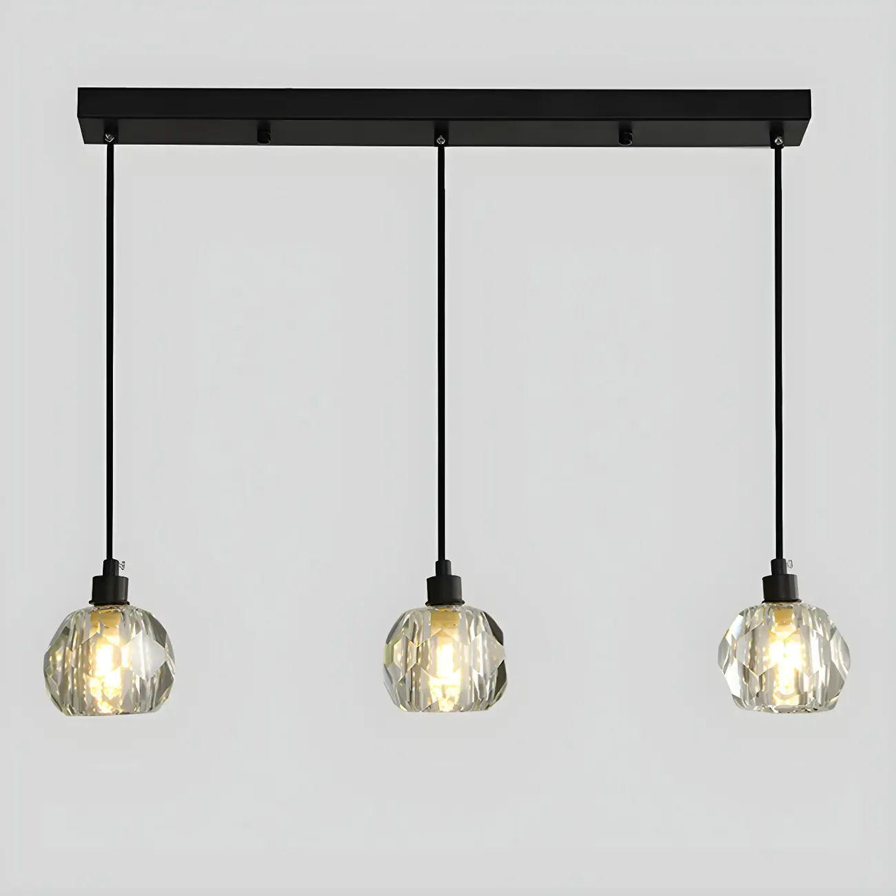 Modern Crystal Globe Island Pendant Lights for Kitchen Image - 11