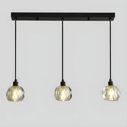 Modern Crystal Globe Island Pendant Lights for Kitchen Image - 11
