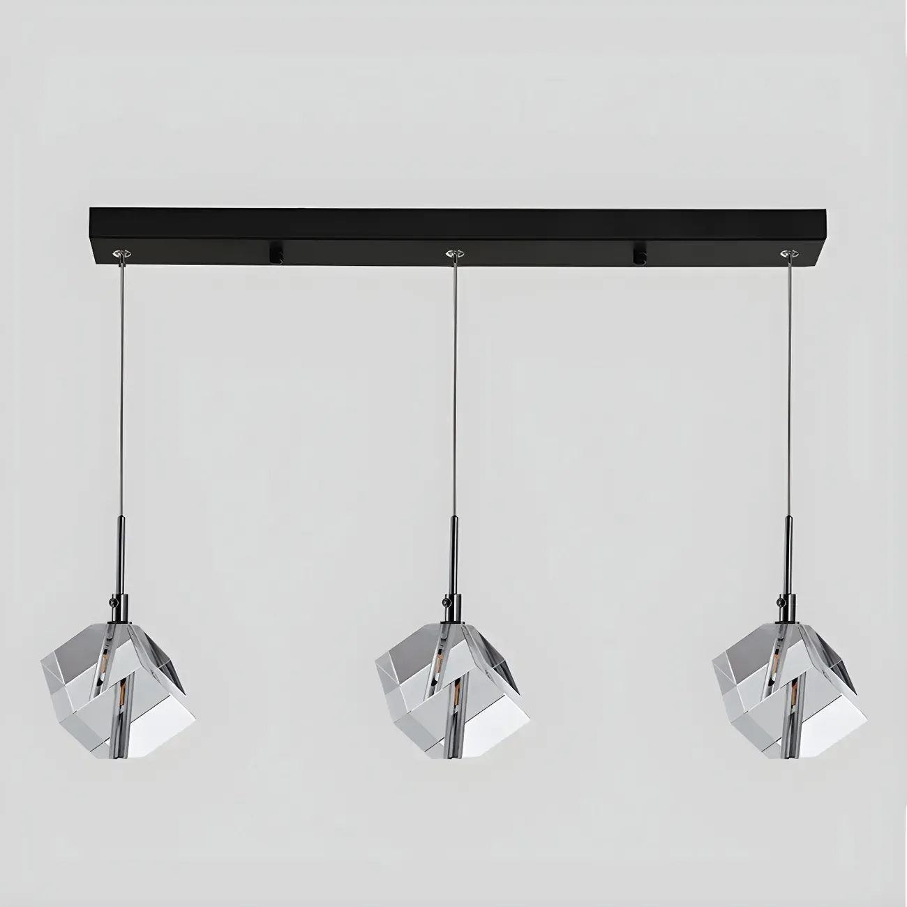 Modern Crystal Cube Island Pendant Light for Kitchen Image - 11