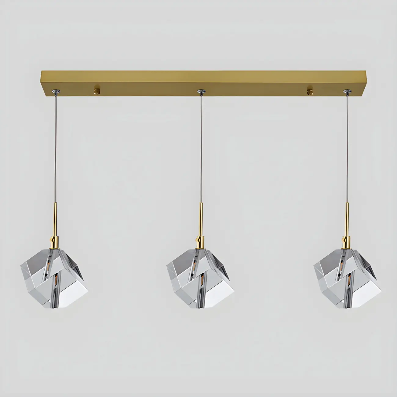 Modern Crystal Cube Island Pendant Light for Kitchen Image - 12 | homeyfad