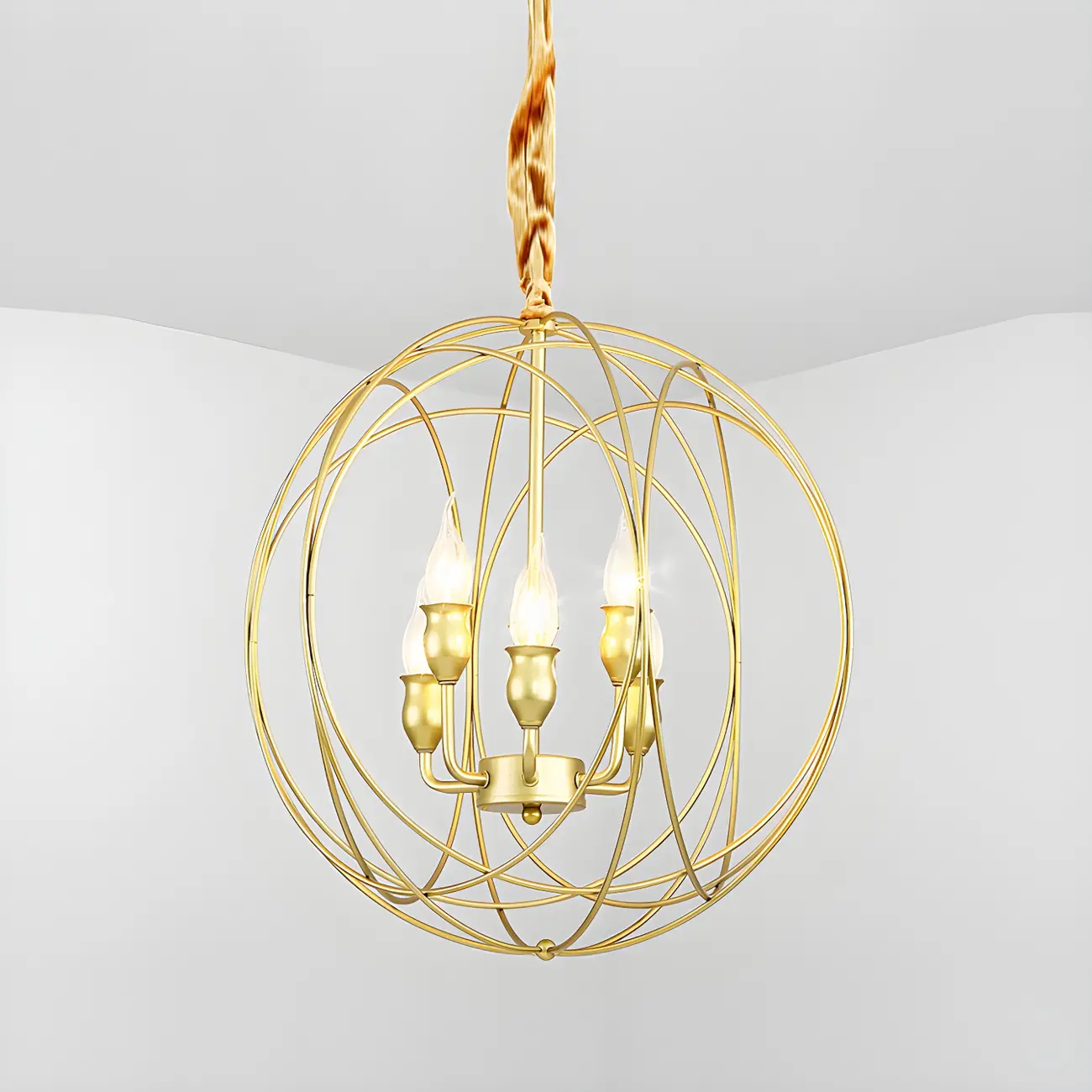 Black Metal Sphere Orb Modern Chandelier Light | homeyfad