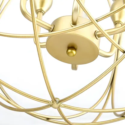 Black Metal Sphere Orb Modern Chandelier Light