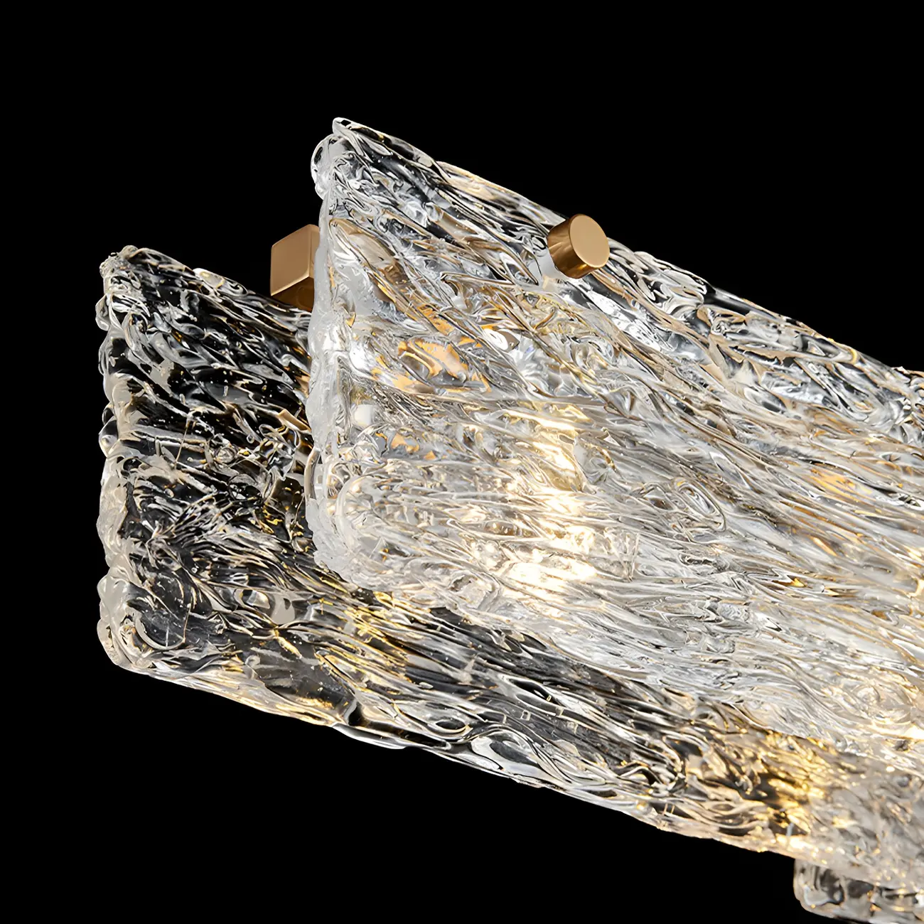 Rectangle Large Gold Glass Island Pendant Light Image - 4 | homeyfad