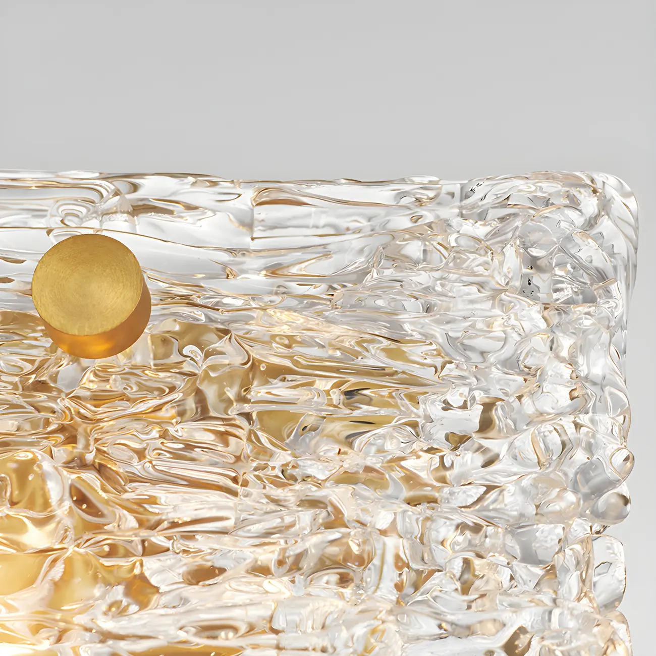 Rectangle Large Gold Glass Island Pendant Light Image - 7 | homeyfad