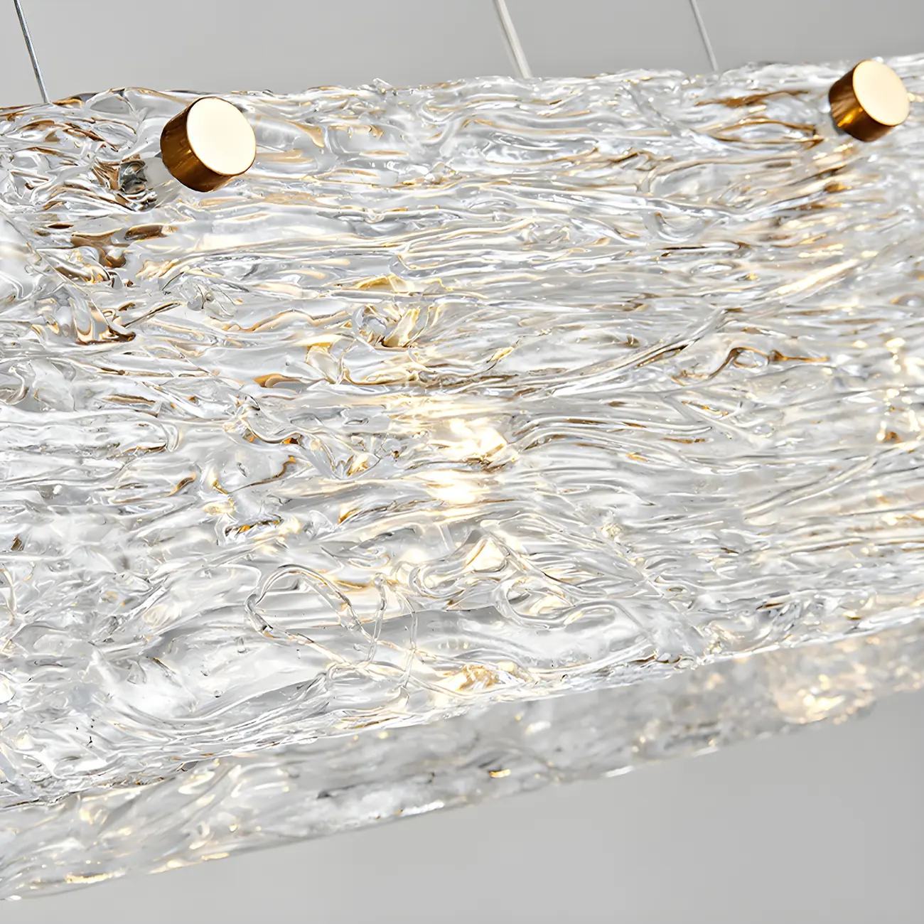 Rectangle Large Gold Glass Island Pendant Light Image - 8 | homeyfad