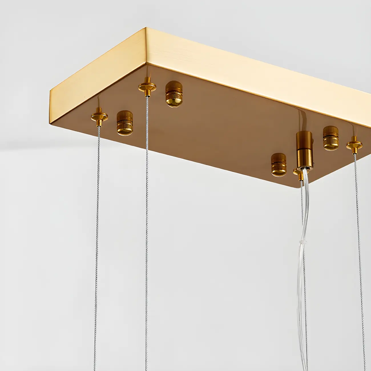 Rectangle Large Gold Glass Island Pendant Light Image - 10 | homeyfad