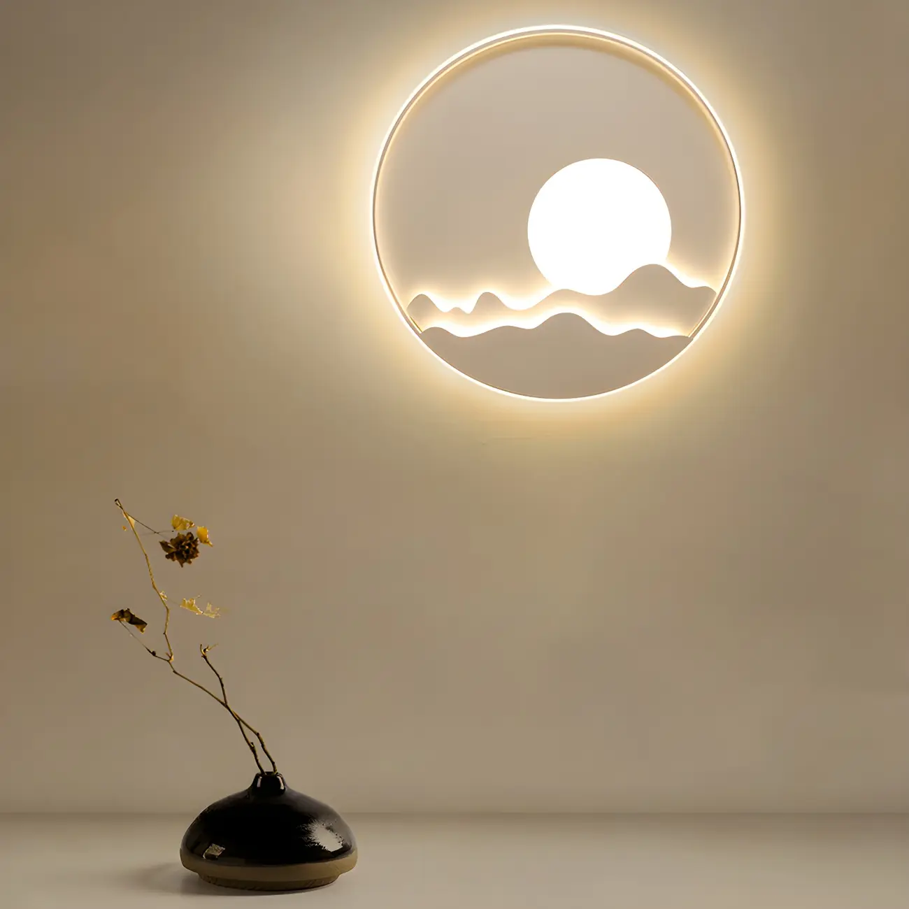 Modern Geometric Metal Wall Light with LED Illumination Image - 3 | homeyfad