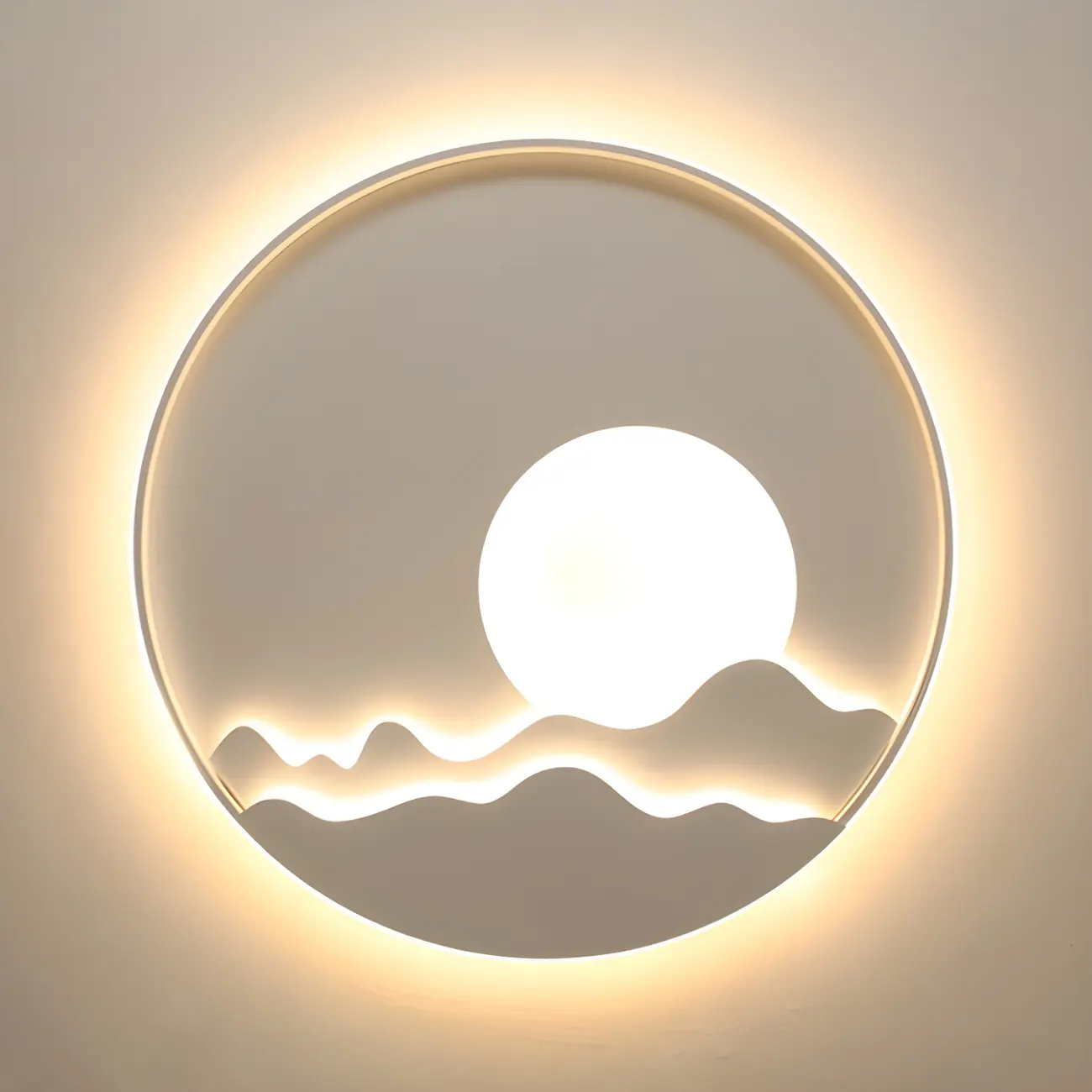 Modern Geometric Metal Wall Light with LED Illumination Image - 4 | homeyfad