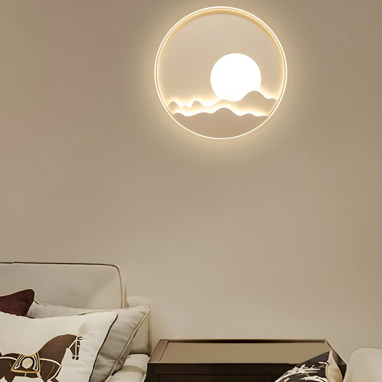 Modern Geometric Metal Wall Light with LED Illumination Image - 5