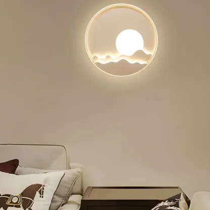 Modern Geometric Metal Wall Light with LED Illumination Image - 5