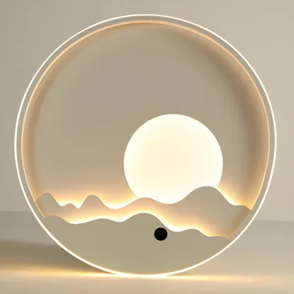 Modern Geometric Metal Wall Light with LED Illumination Image - 7